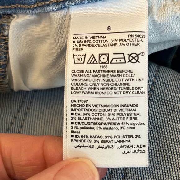 Old Navy Light Wash Rockstar Super Skinny Denim Jeans Extra High Rise Stretch 8 - Picture 9 of 9